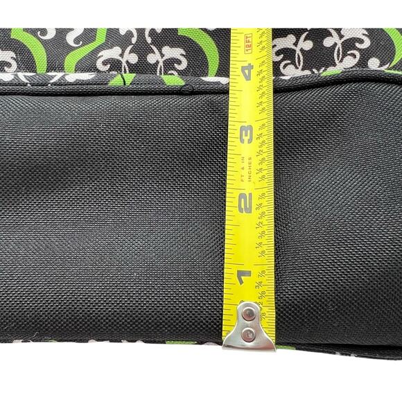 Womens Handbag Tote Jackie Studio C Geometric Pattern Pockets Black Green - Picture 14 of 15